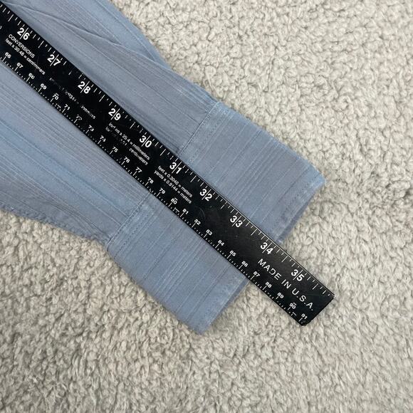 Nick (It) Men's XXL Blue 100% Cotton Long Sleeve Button Up Shirt - Picture 10 of 16